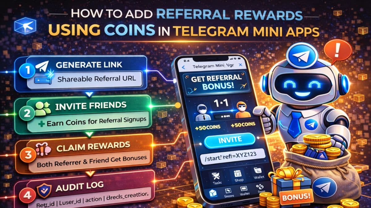 How to Add Referral Rewards Using Coins in Telegram Mini Apps